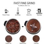 Nirva Grinder with a 300W Strong Motor Offers Quick Grinding in Just 10 Seconds. It'S a Grain Mill Suitable for Beans, Spices, And Nuts, Featuring a 4-Blade Stainless Steel Design. This Electric Coffee Bean Grinder Has a 400G/400Ml/14Oz Deep Grinding Cham - Image 8