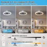 1pc 33.02cm Modern Ceiling Fan With Lights And Remote Control, E26/E27 Base Easy Install Socket Fan Light, 3 Speed Wind Adjustment, 3 Colors 3000-6500k Dimmable Led Light for Bedroom, Kitchen, Living Room, Storage Room, Garage, Bathroom - Image 10