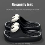 ⁦Unisex Cartoon Eye Design EVA Slip-On Slippers - Odorless Lightweight Comfort for Indoor Outdoor Beach Home Use, Machine Washable All-Season Casual Sandals for Men & Women, Beach Shoes⁩ - الصورة ⁦3⁩