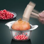 Stainless Steel Pomegranate Seed Removal Set - Durable Metal Fruit Peeler and Seed Extractor Tools, Easy-to-Use Office and Dining Food Prep Accessories, Includes Bowl and Wooden Mallet (1 Set) - Image 6