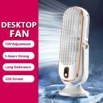 ⁦Jkuoo Ultra-Quiet Desktop Fan - Compact USB Rechargeable Air Cooler for Office and Home Use, Lithium Battery Powered⁩ - الصورة ⁦14⁩