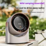 5.1-Inch Rechargeable Desktop Fan with 100 Speeds, Quiet Strong Airflow, LED Digital Display – Portable USB-Powered Fan for Office, Bedroom, Kitchen, Travel & Camping, Compact Design, USB Charging, Lithium Battery, Portable Fan | Modern Design | USB Charg - Image 7