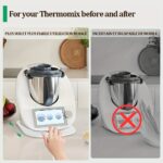 ⁦Acrylic Sliding Mat for TM6/TM5 - High-Quality Food Processor Coffee Machine Slider with Handle, Easy to Move - Non-Slip Stand with Rubber Feet - Durable Kitchen Appliance Moving Pad, Convenient Countertop Movement, Blender Mixer Coffee Maker Slide⁩ - الصورة ⁦3⁩