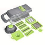 ⁦1 Set, 22in1/ 15in1, Vegetable Chopper, Multifunctional Fruit Slicer, Manual Food Grater, Vegetable Slicer, Cutter With Container, Onion Mincer Chopper, Household Potato Shredder, Kitchen Stuff, Kitchen Gadgets, Dorm Essentials Kitchen Accessories⁩ - الصورة ⁦7⁩