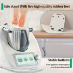⁦Acrylic Sliding Mat for TM6/TM5 - High-Quality Food Processor Coffee Machine Slider with Handle, Easy to Move - Non-Slip Stand with Rubber Feet - Durable Kitchen Appliance Moving Pad, Convenient Countertop Movement, Blender Mixer Coffee Maker Slide⁩ - الصورة ⁦5⁩