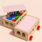 ⁦This Early Education Toy Vehicle for Boys And Girls Offers Geometric Play, Blocks for Pushing, a Colorful Set of Intelligence Blocks, Shape Matching, And Classification, Allowing Youngsters to Develop Cognitive Skills And Exercise Hand-Eye Coordination.⁩ - الصورة ⁦5⁩