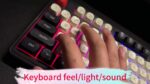 ⁦EWEADN Gaming Keyboard wired-rainbow Backlit, Portable black Keyboard Office-98 Keys, Computer External Keyboards Ergonomic design, with Multimedia knob, Ball keycaps, for gamers and Office, Compatible with Windows/Laptop Gaming peripherals⁩ - الصورة ⁦11⁩