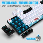 Mechanical Gaming Keyboard, 68 Keys Gaming Keyboard with Blue/Switches, Detachable Type-C Cable Mini Keyboard with Blue Light for Windows/Mac/PC/Laptop only supports wired connection usage - Image 7