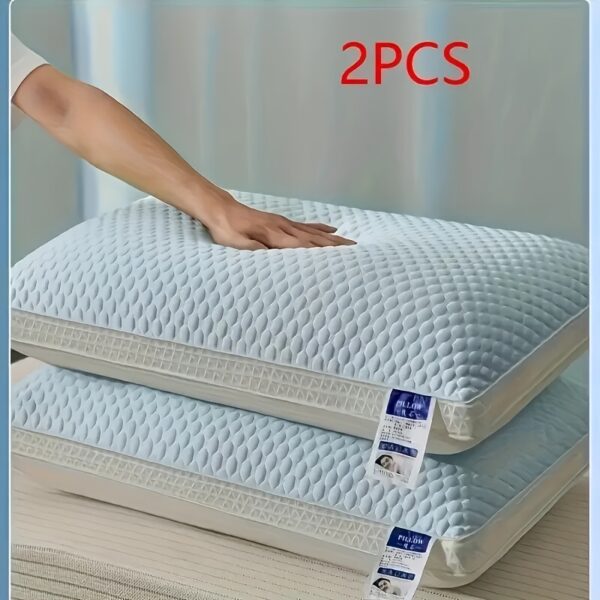 2pcs Cooling Breathable Tofu Pillows - Relax & Neck Support, Easy Sleep Comfort for Home, Bedroom, Hotel - Perfect Holiday Gift, Christmas present