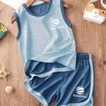 Boy's 2pcs Breathable Casual Sporty Style Outfit, Color Clash Tank Top & Shorts Set, Boy's Clothes For Summer - Image 11