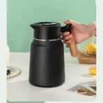 1-Pack Stainless Steel Thermal Carafe 1.5L - Double-Wall Vacuum Insulated Hot Water Pot, Coffee Dispenser, Office Tea Flask, Heat Retention, Uncharged, No Battery Needed - Image 4