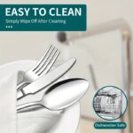 ⁦40pcs Stainless Steel Silverware Set, Premium Cutlery with Knives, Forks, Spoons, Dishwasher Safe, Ideal for Home & Restaurant Use⁩ - الصورة ⁦5⁩