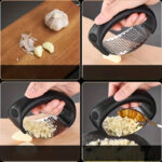 Stainless Steel Garlic Press - Manual, No Charging Needed, Durable Metal Kitchen Gadget for Effortless Garlic Crushing, Essential for Home and Dorm Cooking - Image 6
