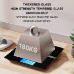 ⁦Weight scale, digital bathroom scale, household scale, weighing 180kg⁩ - الصورة ⁦5⁩