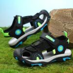 Youngsters' Fashionable Blue & Orange Sandals - Breathable Mesh, Non-Slip Sole with Adjustable Strap for Spring, Summer & Autumn Casual Use - Image 9
