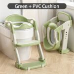 ⁦3-in-1 Portable Youngsters's Potty Training Toilet Seat - Adjustable, Foldable Step Stool with Safety Harness, Mixed Color, Plastic - Ideal for Home Use, Stair, Training⁩ - الصورة ⁦7⁩