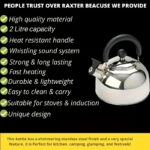 Tea Kettle, Stovetop kettle, Hot tea, Silvery kettle, stainless steel kettle, induction cooker, gas stove universal kettle, household teapot, commercial large capacity kettle, stove tea maker, durable kitchenware - Image 4