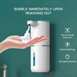 ⁦380mL Automatic Soap Dispenser with Touchless Sensor - Wall-Mounted, Rechargeable Lithium Battery, USB Charging, Modern Black Design for Bathroom and Kitchen, Bathroom Soap Dispenser|Modern Soap Dispenser|Touchless Soap Dispenser⁩ - الصورة ⁦5⁩