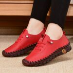 Women's Handmade & Comfortable Flat Loafers, Breathable & Lightweight Non Slip Lace Up Slip On Shoes, Women's Footwear - Image 34