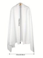 ⁦2pcs Men'S Solid Muslim Hajj Towels, Arabian Traditional Garment⁩ - الصورة ⁦6⁩
