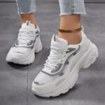 Breathable Running Shoes for Women, Casual Lace-Up Sneakers with Thick Sole, Round Toe, All-Season Outdoor Shopping - Image 5