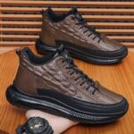 New Fashion Casual Shoes, Versatile Sneakers, with Soft Bottom, Thick Sole, And Mid-Cut