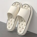 Women'S Soft & Comfortable EVA Slip-On Slippers - Non-Slip, Wear-Resistant, Lightweight Home Slippers with Soft Beige Upper and Ergonomic Design, All-Season Comfort, Non-Slip Footwear | Soft Upper Material | Ergonomic Design, Slippers for Home - Image 2