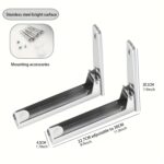 A set of 2 iron wall mounted microwave oven brackets, L-shaped telescopic foldable kitchen brackets, projector brackets, suitable for placing electrical appliances in kitchens, restaurants, and offices, saving space. Suitable for all models. - Image 8