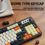 ⁦EWEADN Gaming Keyboard wired-rainbow Backlit, Portable black Keyboard Office-98 Keys, Computer External Keyboards Ergonomic design, with Multimedia knob, Ball keycaps, for gamers and Office, Compatible with Windows/Laptop Gaming peripherals⁩ - الصورة ⁦6⁩