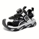 Boys' Cool Sports Sandals with Rotating Button, Breathable Fabric Non-Slip Sole, Perfect for Beach, Hiking & Outdoor Activities in Spring/Summer - Lightweight, Shock-Absorbing, Round Toe Design, Summer Sandals - Image 9