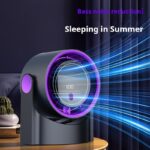 5.1-Inch Rechargeable Desktop Fan with 100 Speeds, Quiet Strong Airflow, LED Digital Display – Portable USB-Powered Fan for Office, Bedroom, Kitchen, Travel & Camping, Compact Design, USB Charging, Lithium Battery, Portable Fan | Modern Design | USB Charg - Image 2