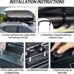 ⁦23 Pieces Car Roof Rack Accessories Kit: U-Shaped Clamps, Metal Fixtures, Stickers, Pads, Speed Clamps, Quick Release Straps, and Tension Bars - Suitable for 80mm Crossbars⁩ - الصورة ⁦8⁩