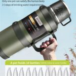 Large Capacity 304 Stainless Steel Insulated Water Bottle for Outdoor Activities - Perfect for Hiking, Camping, and Traveling