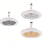 ⁦10-Inch Smart Ceiling Fan with Light, Featuring a 360° Rotating Fan Light, Three Speed Settings, And Three Color Options. It Comes with a Large Remote Control for E26/E27 Bases, Offering Dimmable Lighting from 3000K to 6500K. Ideal for Bedrooms, Kitchens,⁩ - الصورة ⁦14⁩