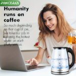 ⁦PANCERKA Electric Kettle, 1.8L, LED Illuminated, High Borosilicate Glass, Auto Shutoff, Boil-Dry Protection, 360° Base, Stainless Steel, 220V-240V, European Standard Plug, No Conversion Plug, Rated Power 1500W⁩ - الصورة ⁦4⁩
