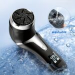 Rechargeable Electric callus Remover with dander Vacuum Cleaner - Professional Foot Care Kit with LCD Display, 2 Speeds, and Multiple Heads for Dead Light Beige Removal, Father's Day Gift - Image 4