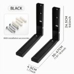 A set of 2 iron wall mounted microwave oven brackets, L-shaped telescopic foldable kitchen brackets, projector brackets, suitable for placing electrical appliances in kitchens, restaurants, and offices, saving space. Suitable for all models. - Image 9