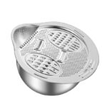 1pc Premium 304 Stainless Steel Colander - Food-Safe Rice & Vegetable Washing Basin with Efficient Drain Basket, Ideal for Kitchen Use, Rice Strainer - Image 7