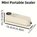 ⁦NIJ 1 multifunctional automatic food sealing machine, portable wireless vacuum sealing machine, equipped with snack bag sealing, long-term food preservation, compact and easy-to-use design, suitable for kitchen and outdoor picnics, USB rechargeable⁩ - الصورة ⁦6⁩