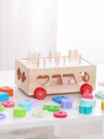 ⁦This Early Education Toy Vehicle for Boys And Girls Offers Geometric Play, Blocks for Pushing, a Colorful Set of Intelligence Blocks, Shape Matching, And Classification, Allowing Youngsters to Develop Cognitive Skills And Exercise Hand-Eye Coordination.⁩ - الصورة ⁦8⁩