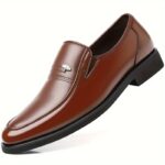 Men's Genuine Leather Loafers - Sleek Black Slip-On Dress Shoes for Business & Casual Wear, Round Toe, Rubber Sole, Smooth Leather Upper, Perfect for Office or Outdoor Events, Office Loafers | Stylish Slipon | Durable Rubber Sole - Image 7