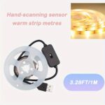 Valentine'S Day Warm White LED Strip Light with Motion Sensor - Easy Install USB Powered Lighting for Bedroom, Home, Kitchen, Wardrobe Decoration - Flexible Cuttable Tape, Romantic Space Theme, Non-changing White Light - Image 11