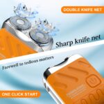 New mini electric portable dual blade floating men's electric shaver, available in three colors, clean shaving, USB charging, preferred for gift giving - Image 5