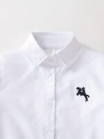 Boy's 2-piece Casual Gentleman Set, Horse Embroidered Short Sleeve Shirt And Belted Shorts, Comfy Party Birthday Clothes For Daily & Outdoor Wear - Image 5