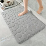 1pc Anti Slip Pebble Pattern Soft Absorbent Foot Pads for Bathroom, Bedroom & Kitchen - Absorbs water and reduces slipping - Image 5