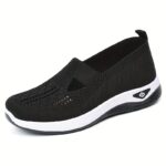 ⁦Women'S Breathable Mesh Slip-On Sneakers - Casual Comfort Walking Shoes, Solid Brown, All-Season Use, Low Top, Simple Toe Design, Lightweight Flat Outdoor Shoes, Comfortable Walking Shoes | Elegant Slipon Sneakers | Breathable Upper⁩ - الصورة ⁦17⁩