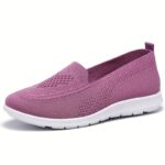 Women'S Summer Casual Slip-On Sneakers, Breathable Fabric Upper with Rubber Sole, Comfortable Low Top Flat Shoes in Solid Color, Casual Footwear|Slipon Sneakers|Comfortable Wear - Image 8