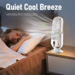 ⁦Jkuoo Ultra-Quiet Desktop Fan - Compact USB Rechargeable Air Cooler for Office and Home Use, Lithium Battery Powered⁩ - الصورة ⁦11⁩