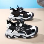 Boys' Cool Sports Sandals with Rotating Button, Breathable Fabric Non-Slip Sole, Perfect for Beach, Hiking & Outdoor Activities in Spring/Summer - Lightweight, Shock-Absorbing, Round Toe Design, Summer Sandals - Image 5