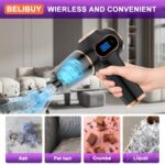 ⁦Portable Car Vacuum Cleaner, 2-in-1 Blowing and Suction Style, Lightweight at 335g, 2000mAh Rechargeable Battery, 5KPA Suction Power, Multiple Gap Tools, Suitable for Car Cleaning and Maintenance, Carnival Festival Gift⁩ - الصورة ⁦4⁩